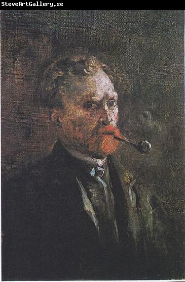 Vincent Van Gogh Self Portrait with Pipe